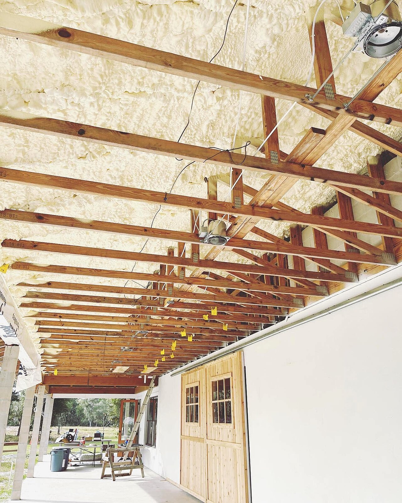 Open-Beam Porch & Soffit Spray Foam